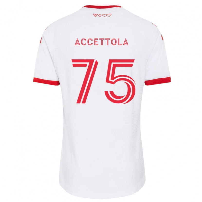 Danxen Mujer Camiseta Luca Accettola #75 Blanco Rojo Negro 2ª Equipación 2026/27 La Camisa