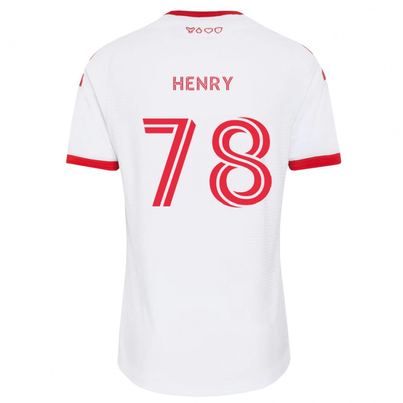Danxen Mujer Camiseta Malik Henry #78 Blanco Rojo Negro 2ª Equipación 2026/27 La Camisa