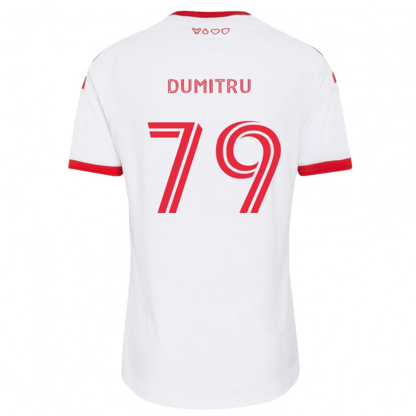 Danxen Mujer Camiseta Andrei Dumitru #79 Blanco Rojo Negro 2ª Equipación 2026/27 La Camisa