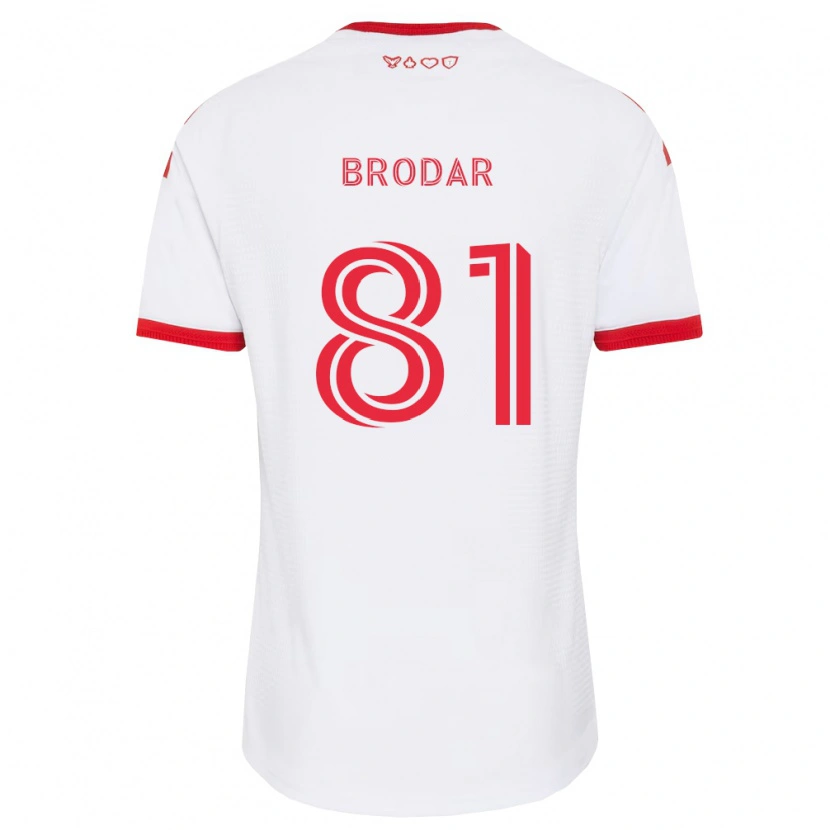 Danxen Mujer Camiseta Niko Brodar #81 Blanco Rojo Negro 2ª Equipación 2026/27 La Camisa