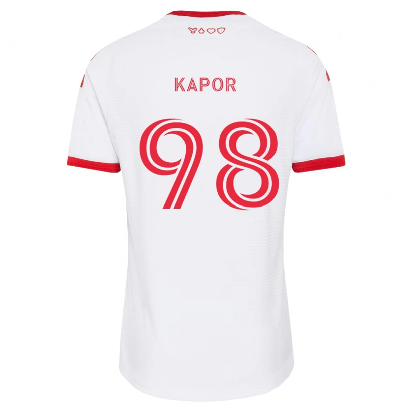 Danxen Mujer Camiseta Stefan Kapor #98 Blanco Rojo Negro 2ª Equipación 2026/27 La Camisa