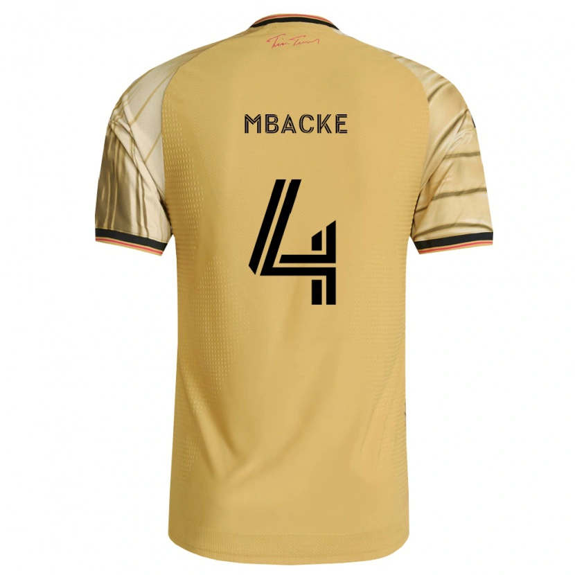 Danxen Mujer Camiseta Mamadou Mbacke #4 Marrón Amarillo Negro 2ª Equipación 2026/27 La Camisa