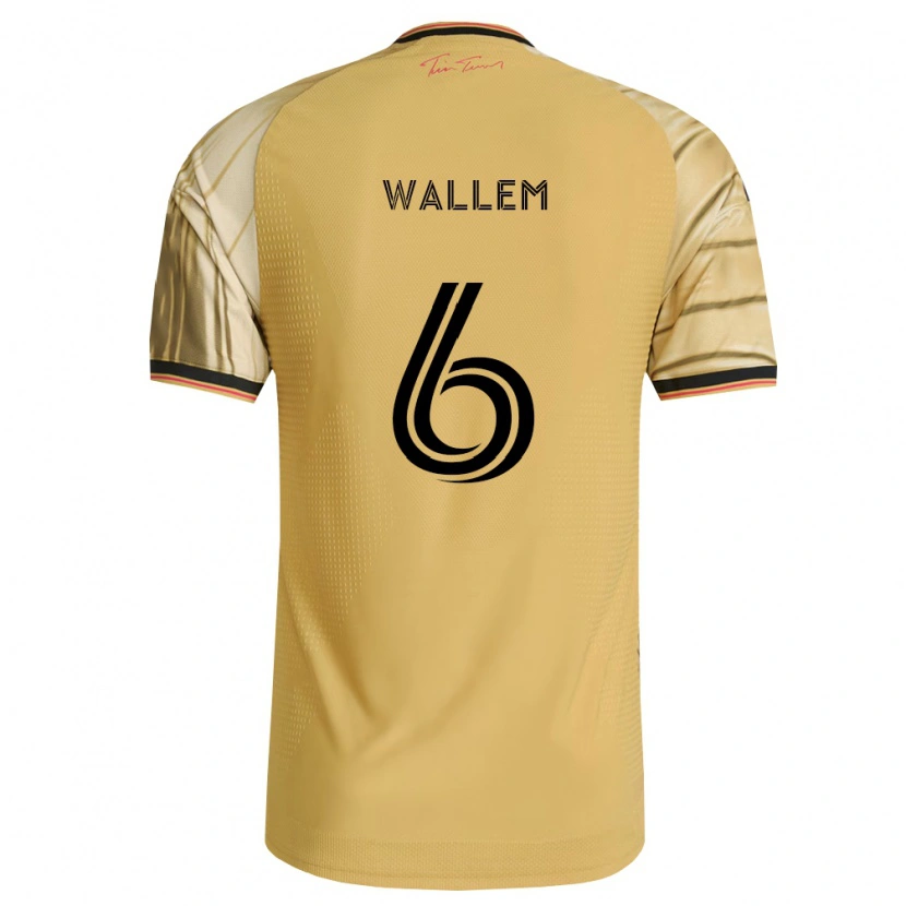 Danxen Mujer Camiseta Conrad Wallem #6 Marrón Amarillo Negro 2ª Equipación 2026/27 La Camisa