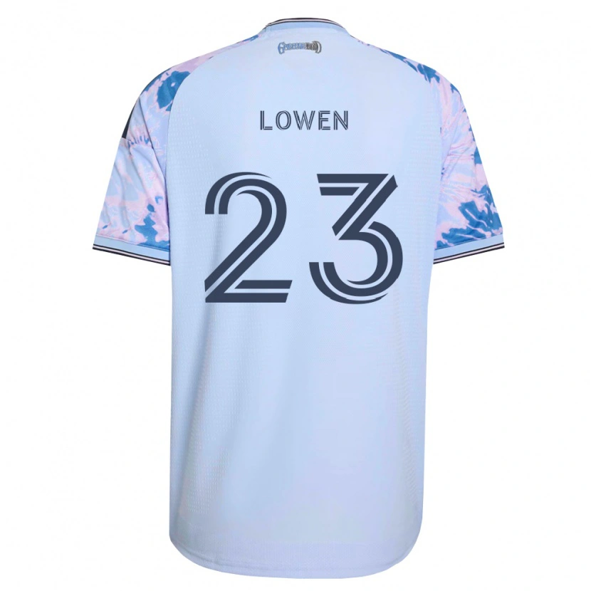 Danxen Mujer Camiseta Eduard Löwen #23 Azul Real Blanco Negro 2ª Equipación 2026/27 La Camisa