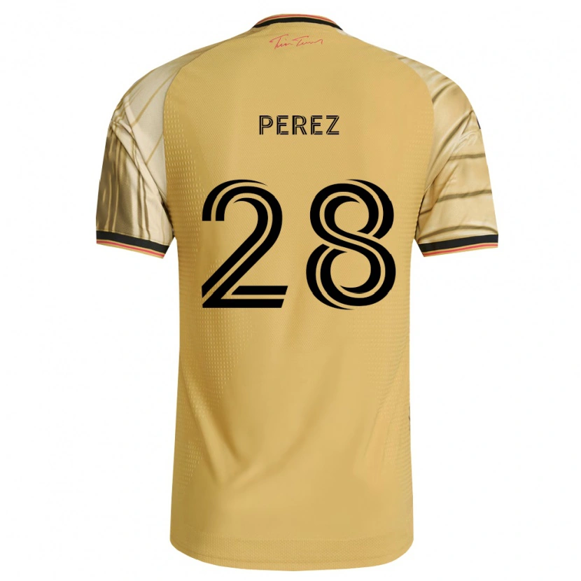Danxen Mujer Camiseta Miguel Perez #28 Marrón Amarillo Negro 2ª Equipación 2026/27 La Camisa