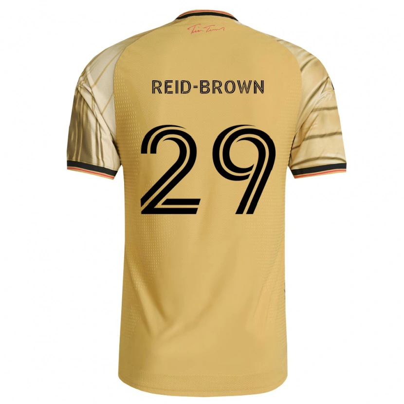 Danxen Mujer Camiseta Tahir Reid-Brown #29 Marrón Amarillo Negro 2ª Equipación 2026/27 La Camisa