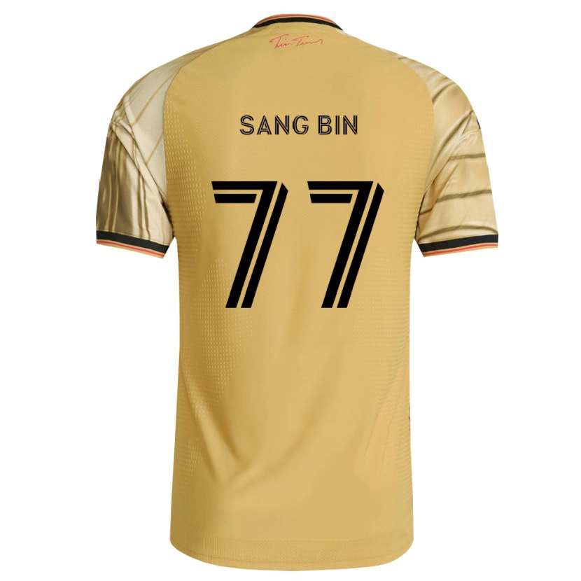 Danxen Mujer Camiseta Sang-Bin Jeong #77 Marrón Amarillo Negro 2ª Equipación 2026/27 La Camisa