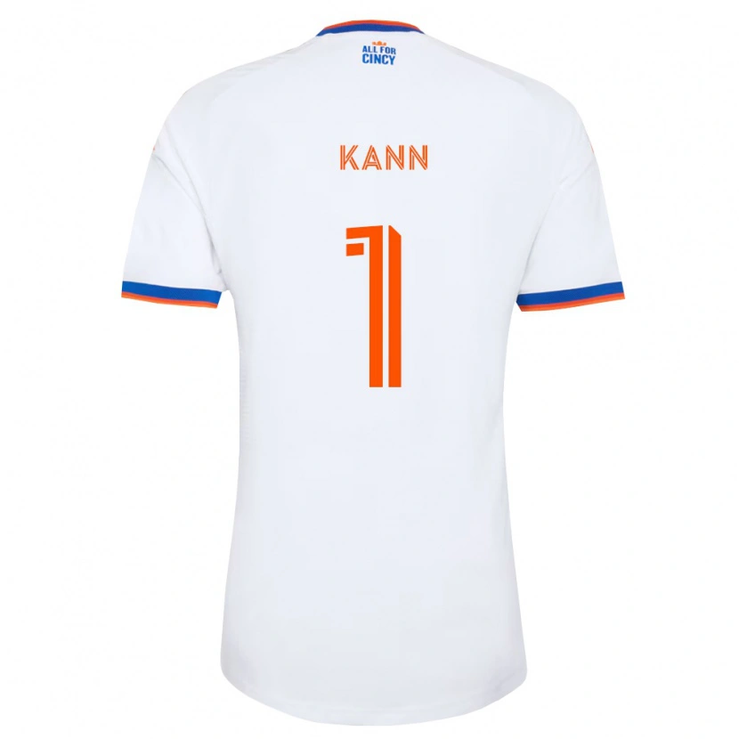 Danxen Mujer Camiseta Alec Kann #1 Blanco Azul Marino Naranja 2ª Equipación 2026/27 La Camisa
