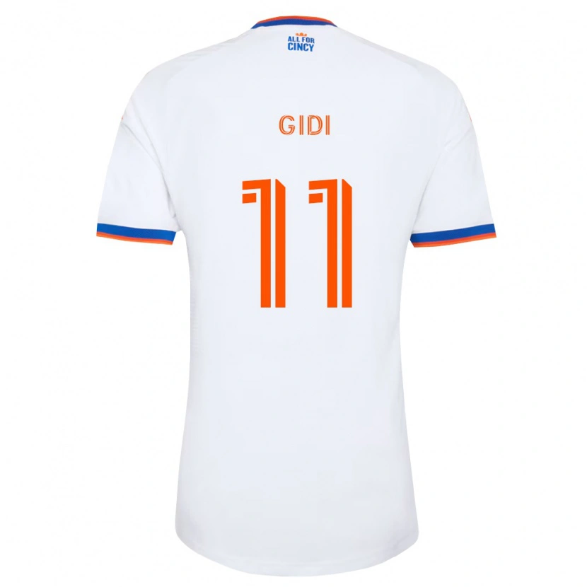 Danxen Mujer Camiseta Samuel Gidi #11 Blanco Azul Marino Naranja 2ª Equipación 2026/27 La Camisa