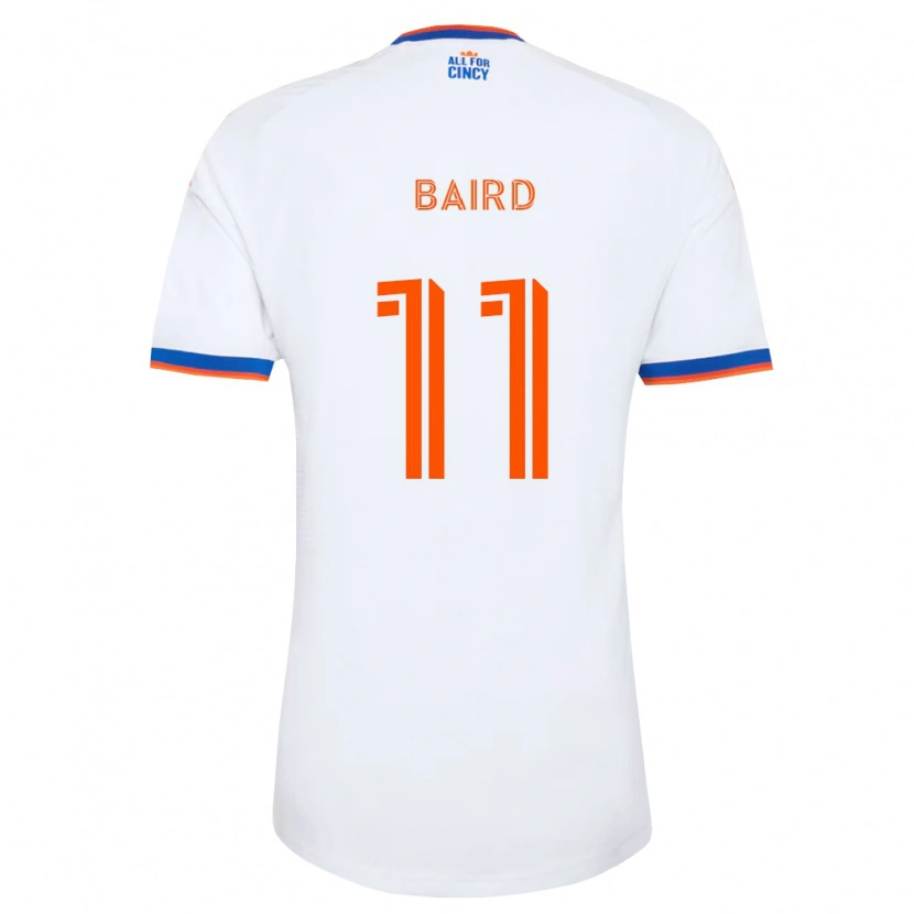 Danxen Mujer Camiseta Corey Baird #11 Blanco Azul Marino Naranja 2ª Equipación 2026/27 La Camisa