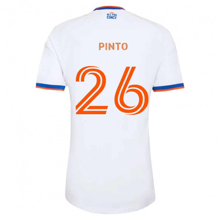 Danxen Mujer Camiseta Malik Pinto #26 Blanco Azul Marino Naranja 2ª Equipación 2026/27 La Camisa