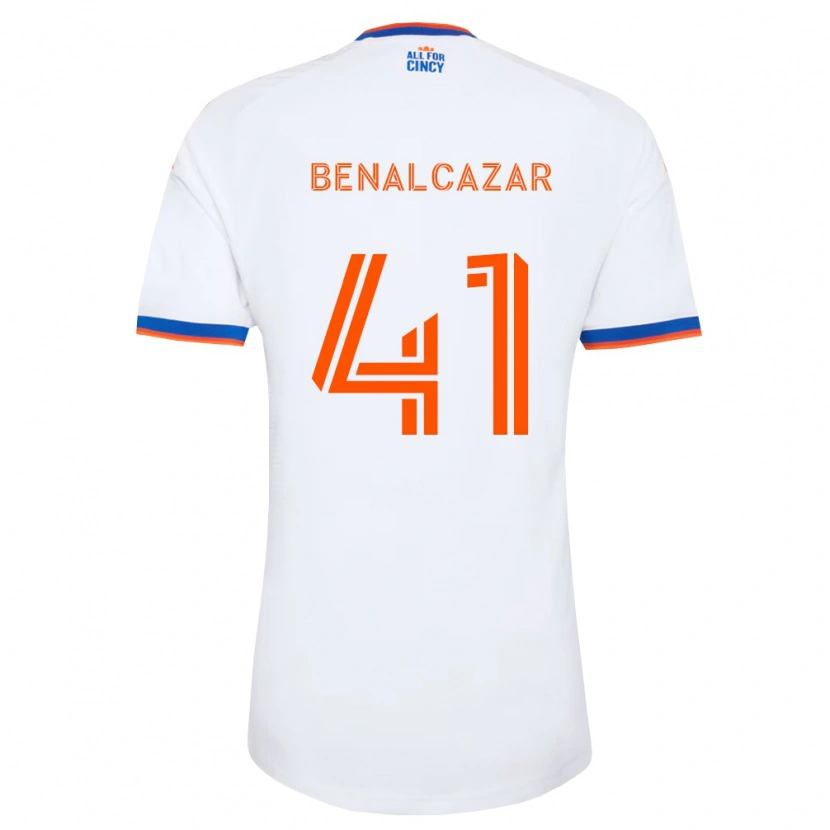 Danxen Mujer Camiseta Nico Benalcázar #41 Blanco Azul Marino Naranja 2ª Equipación 2026/27 La Camisa