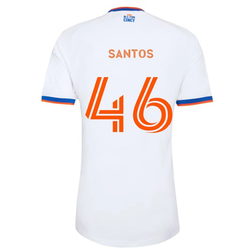 Danxen Mujer Camiseta Guilherme Santos #46 Blanco Azul Marino Naranja 2ª Equipación 2026/27 La Camisa