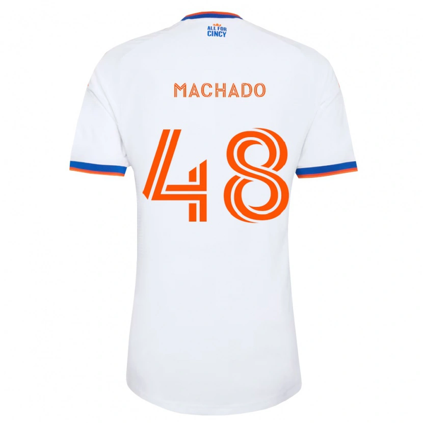 Danxen Mujer Camiseta Juan Machado #48 Blanco Azul Marino Naranja 2ª Equipación 2026/27 La Camisa