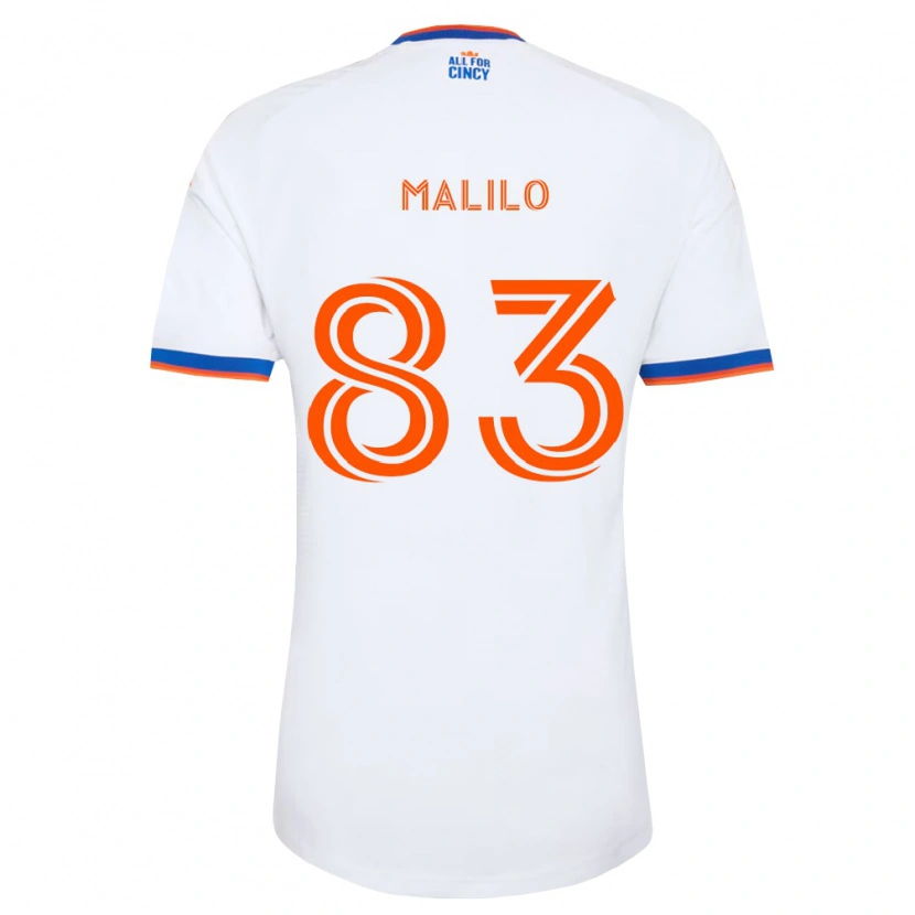 Danxen Mujer Camiseta Chance Malilo #83 Blanco Azul Marino Naranja 2ª Equipación 2026/27 La Camisa