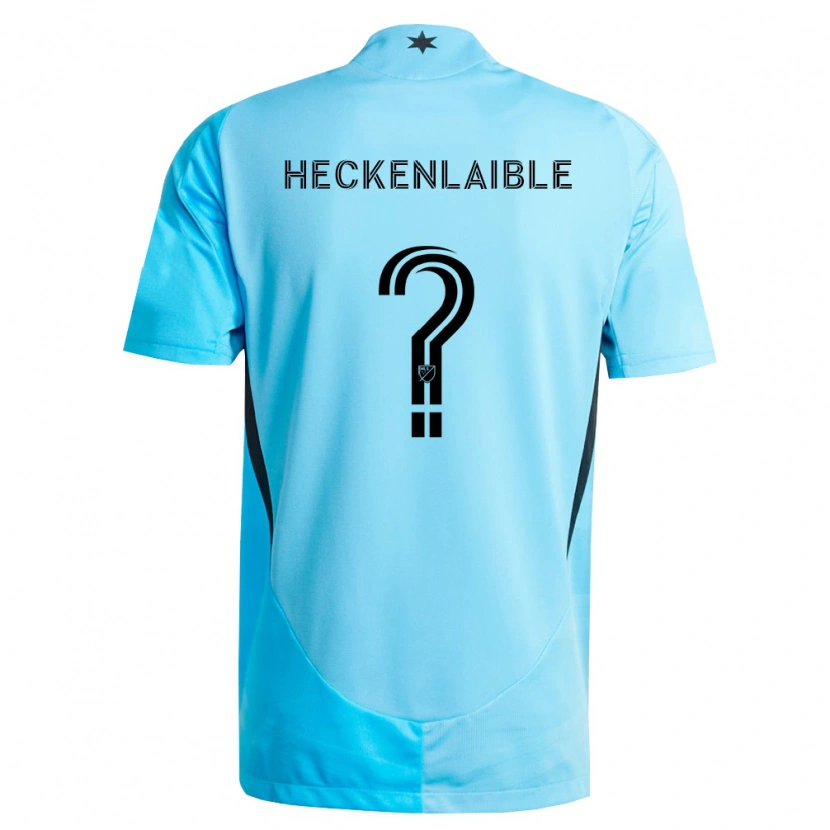 Danxen Mujer Camiseta Andrew Heckenlaible #0 Azul Claro Negro 2ª Equipación 2026/27 La Camisa