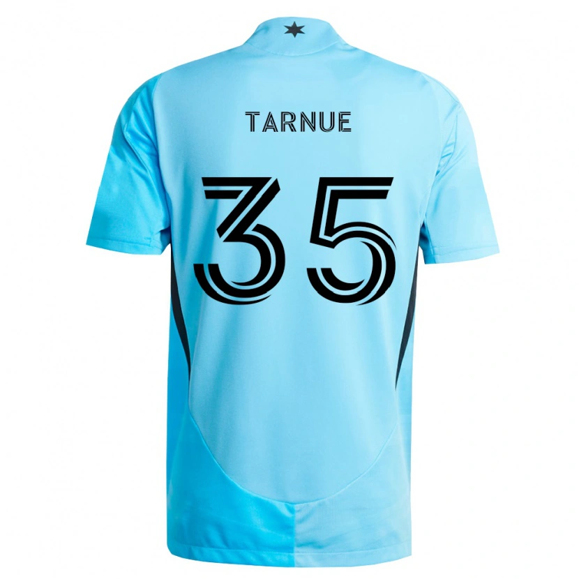 Danxen Mujer Camiseta Philip Tarnue #35 Azul Claro Negro 2ª Equipación 2026/27 La Camisa