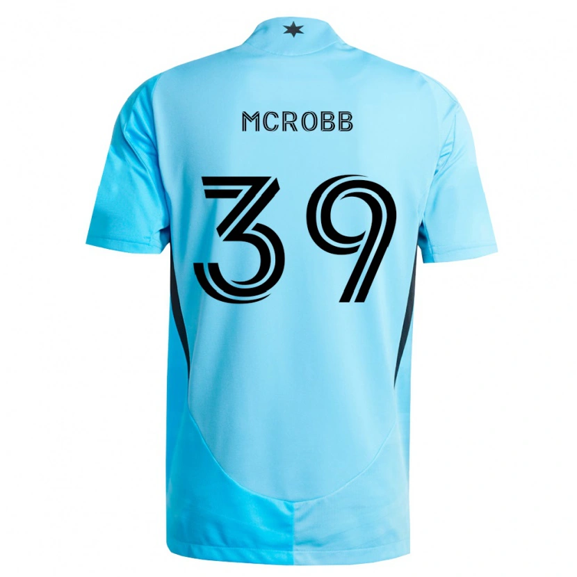 Danxen Mujer Camiseta Finn Mcrobb #39 Azul Claro Negro 2ª Equipación 2026/27 La Camisa