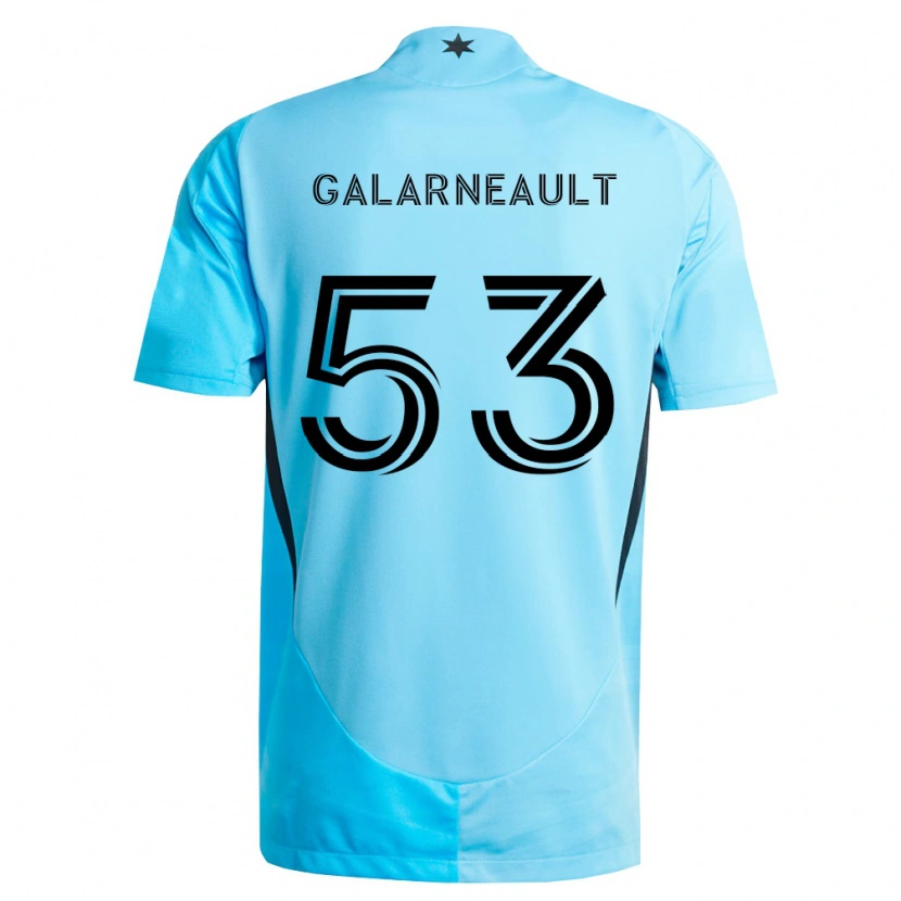 Danxen Mujer Camiseta Benjamin Galarneault #53 Azul Claro Negro 2ª Equipación 2026/27 La Camisa