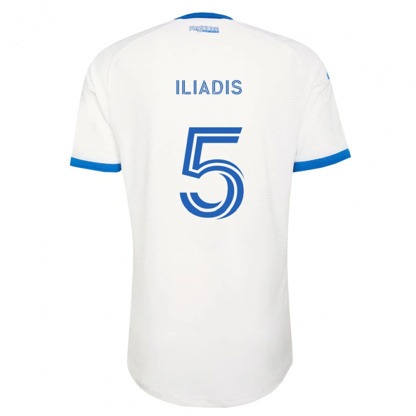 Danxen Mujer Camiseta Ilias Iliadis #5 Azul Cielo Blanco 2ª Equipación 2026/27 La Camisa