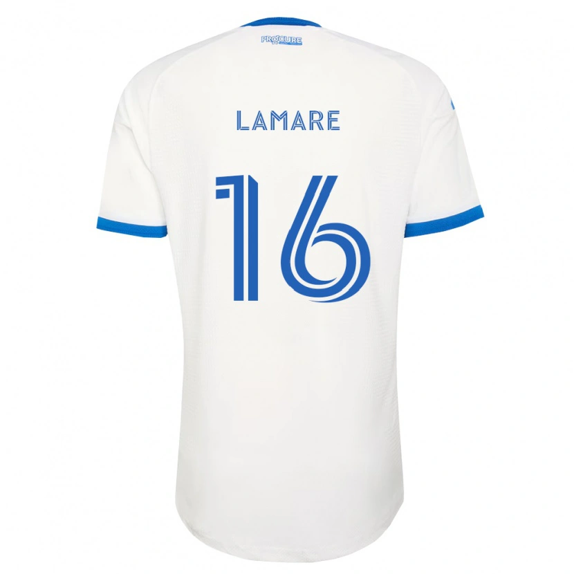 Danxen Mujer Camiseta Samuel Lamare #16 Azul Cielo Blanco 2ª Equipación 2026/27 La Camisa