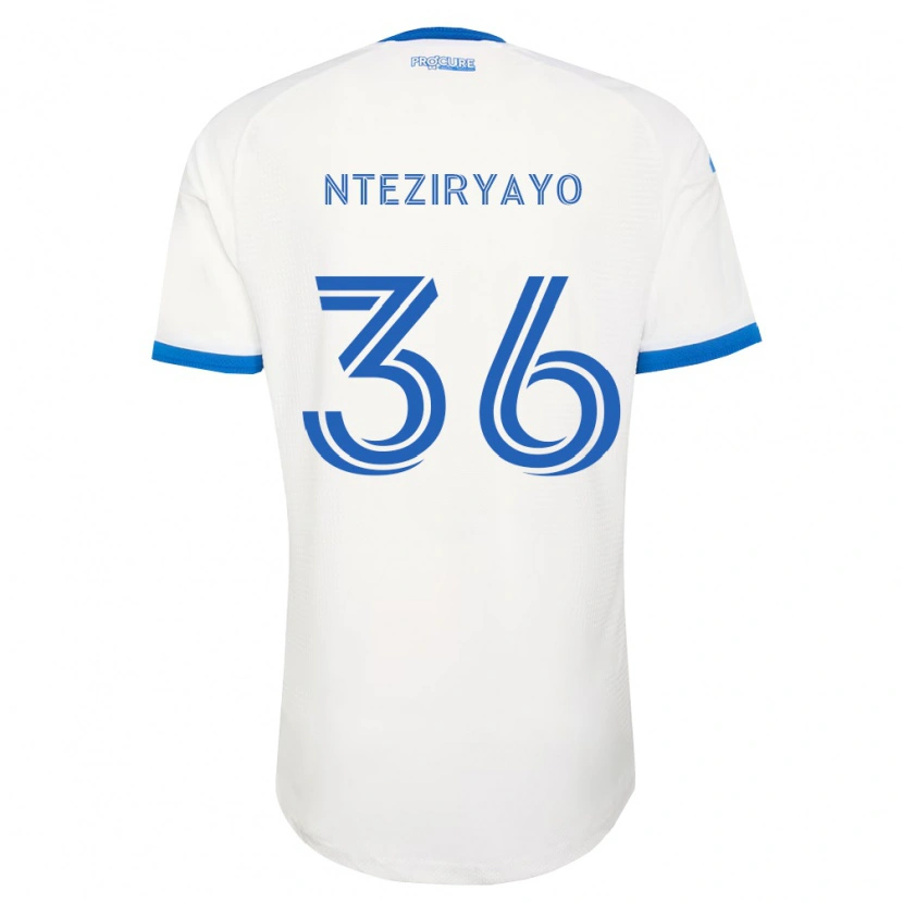 Danxen Mujer Camiseta Josh Nteziryayo #36 Azul Cielo Blanco 2ª Equipación 2026/27 La Camisa