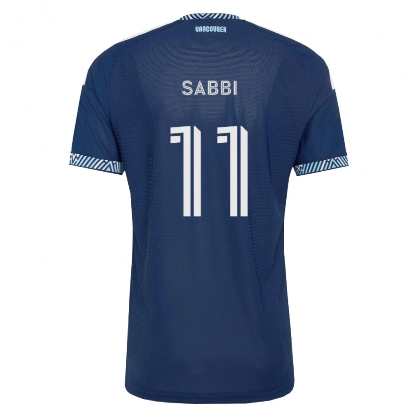 Danxen Mujer Camiseta Emmanuel Sabbi #11 Azul Profundo Blanco 2ª Equipación 2026/27 La Camisa