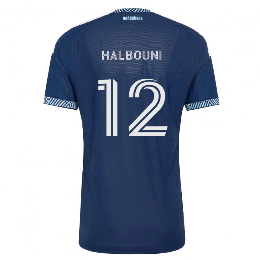Danxen Mujer Camiseta Belal Halbouni #12 Azul Profundo Blanco 2ª Equipación 2026/27 La Camisa