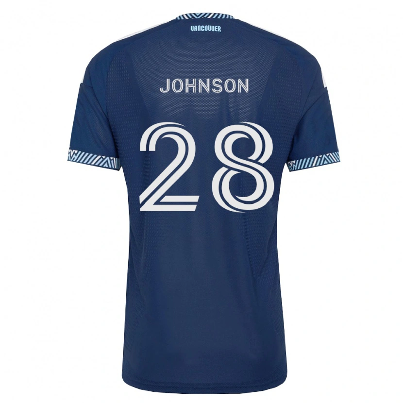 Danxen Mujer Camiseta Tate Johnson #28 Azul Profundo Blanco 2ª Equipación 2026/27 La Camisa