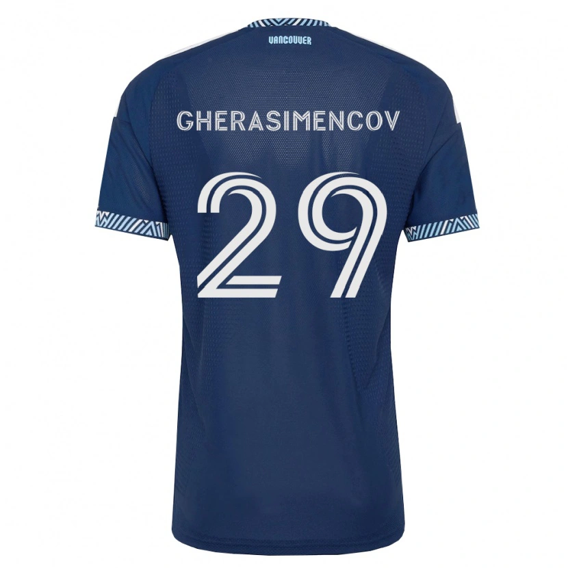 Danxen Mujer Camiseta Mihail Gherasimencov #29 Azul Profundo Blanco 2ª Equipación 2026/27 La Camisa