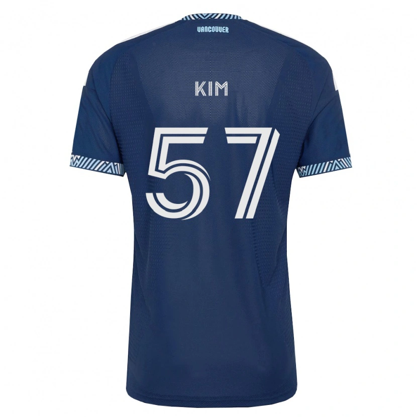 Danxen Mujer Camiseta Jayden Kim #57 Azul Profundo Blanco 2ª Equipación 2026/27 La Camisa