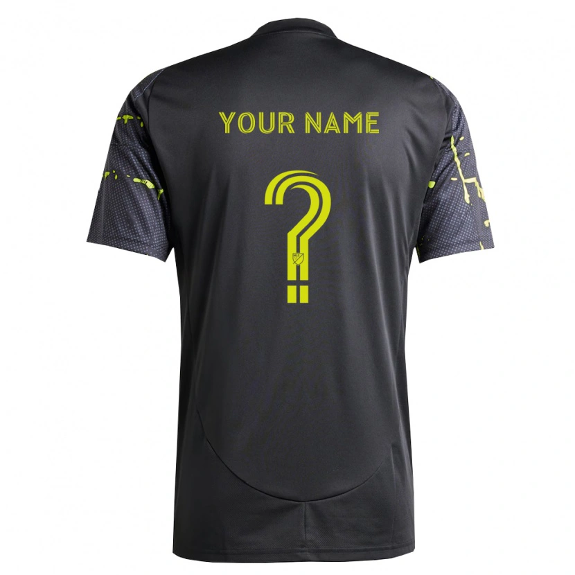 Danxen Mujer Camiseta Su Nombre #0 Amarillo Fluorescente Negro 2ª Equipación 2026/27 La Camisa