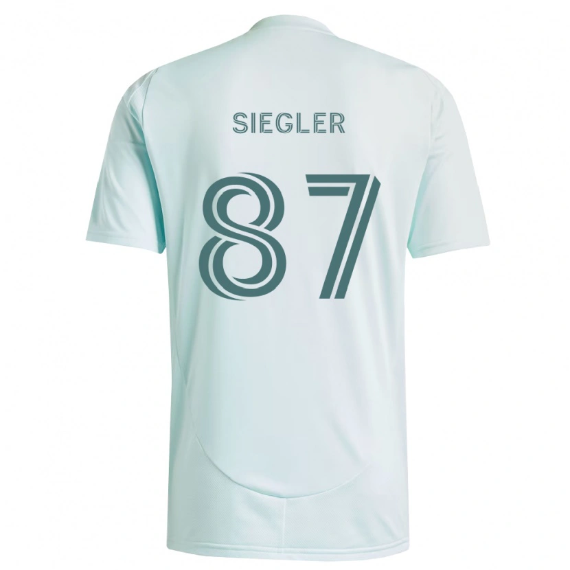 Danxen Mujer Camiseta Sebastian Siegler #87 Blanco Verde Claro 2ª Equipación 2026/27 La Camisa