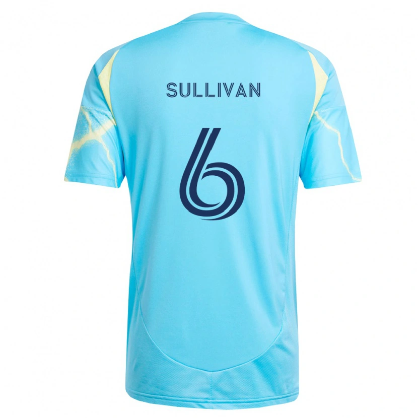 Danxen Mujer Camiseta Cavan Sullivan #6 Azul Claro Negro Amarillo Claro 2ª Equipación 2026/27 La Camisa