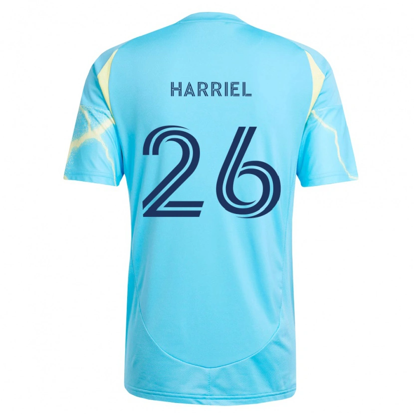 Danxen Mujer Camiseta Nathan Harriel #26 Azul Claro Negro Amarillo Claro 2ª Equipación 2026/27 La Camisa