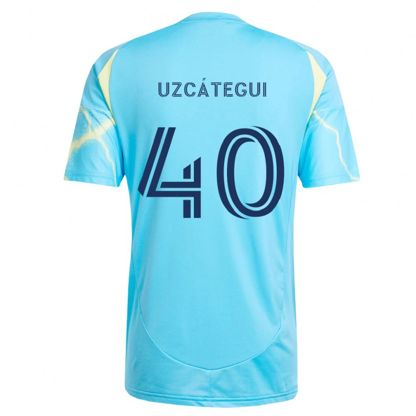 Danxen Mujer Camiseta Rafael Uzcátegui #40 Azul Claro Negro Amarillo Claro 2ª Equipación 2026/27 La Camisa