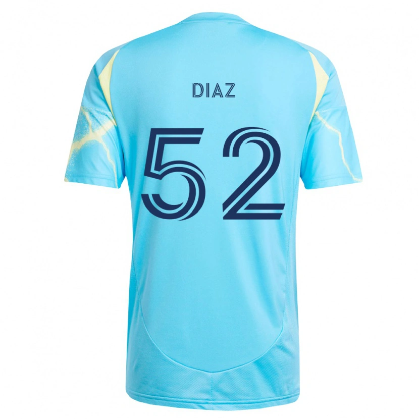 Danxen Mujer Camiseta Samuel Diaz #52 Azul Claro Negro Amarillo Claro 2ª Equipación 2026/27 La Camisa