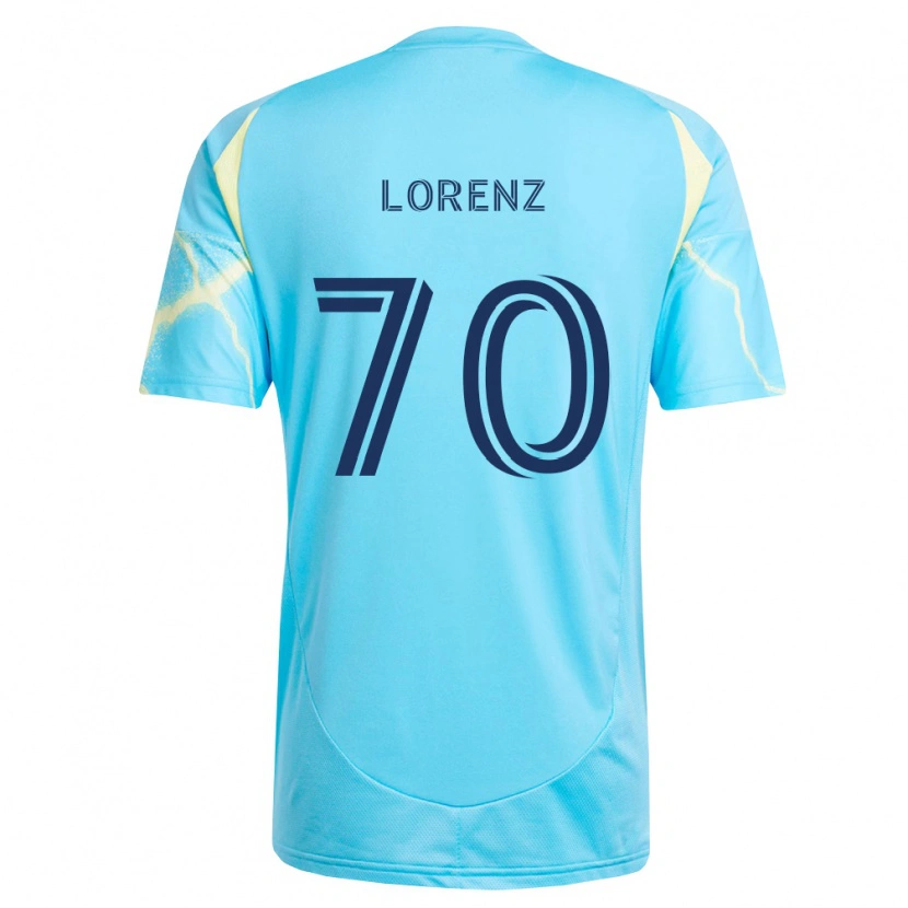 Danxen Mujer Camiseta Charli Lorenz #70 Azul Claro Negro Amarillo Claro 2ª Equipación 2026/27 La Camisa