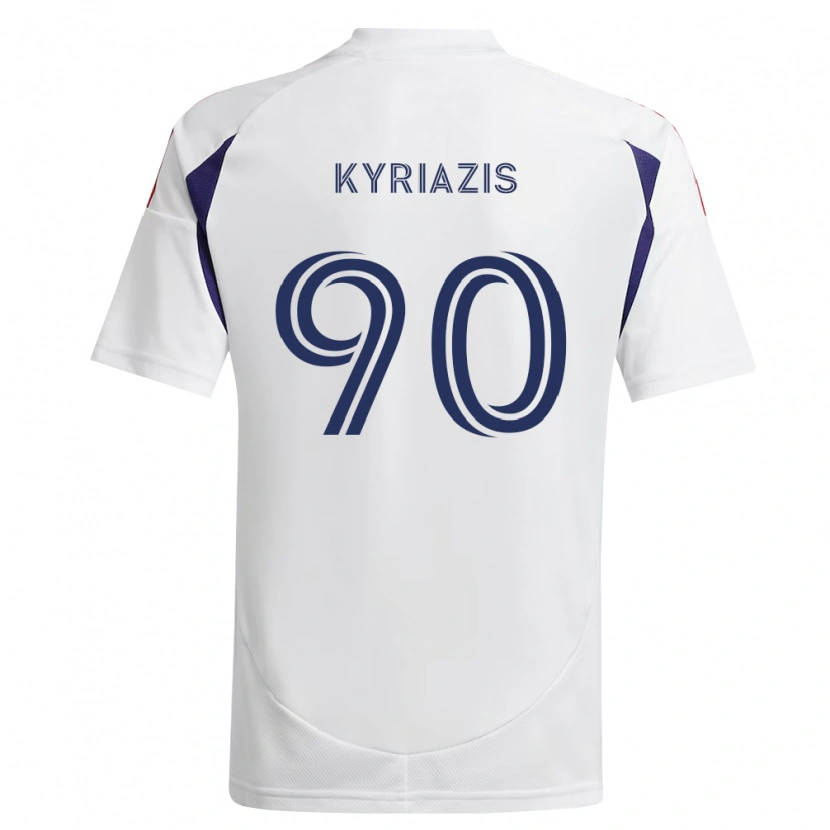 Danxen Mujer Camiseta Konstantinos Kyriazis #90 Azul Real Rojo Marrón 2ª Equipación 2026/27 La Camisa