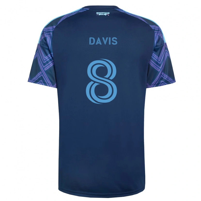 Danxen Mujer Camiseta Jake Davis #8 Azul Real Morado 2ª Equipación 2026/27 La Camisa