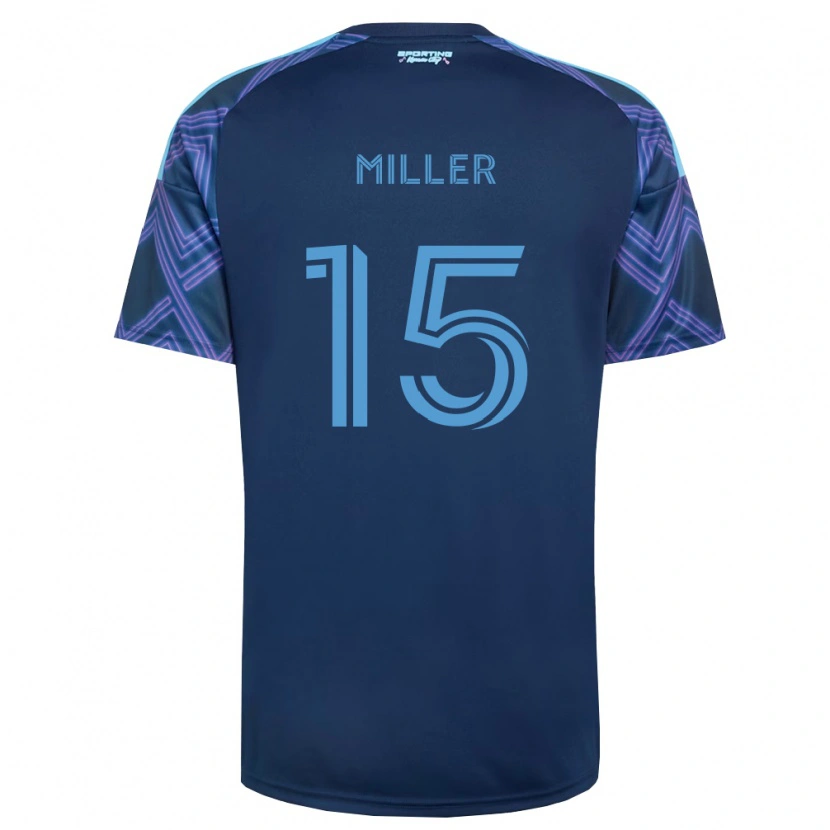 Danxen Mujer Camiseta Jansen Miller #15 Azul Real Morado 2ª Equipación 2026/27 La Camisa