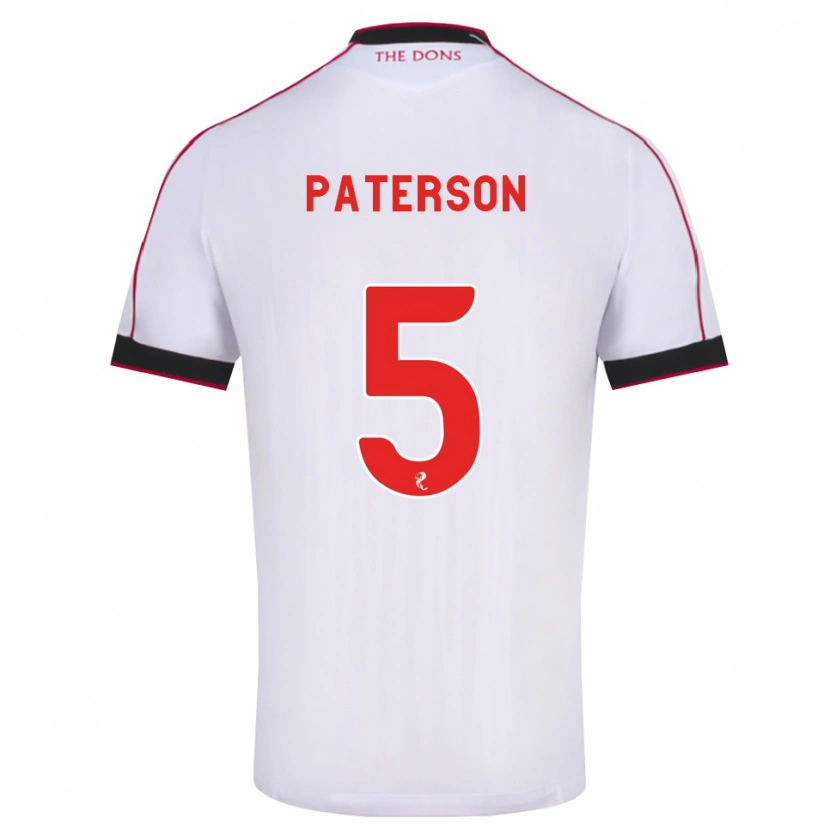 Danxen Mujer Camiseta Donna Paterson #5 Negro Rojo Blanco 2ª Equipación 2026/27 La Camisa