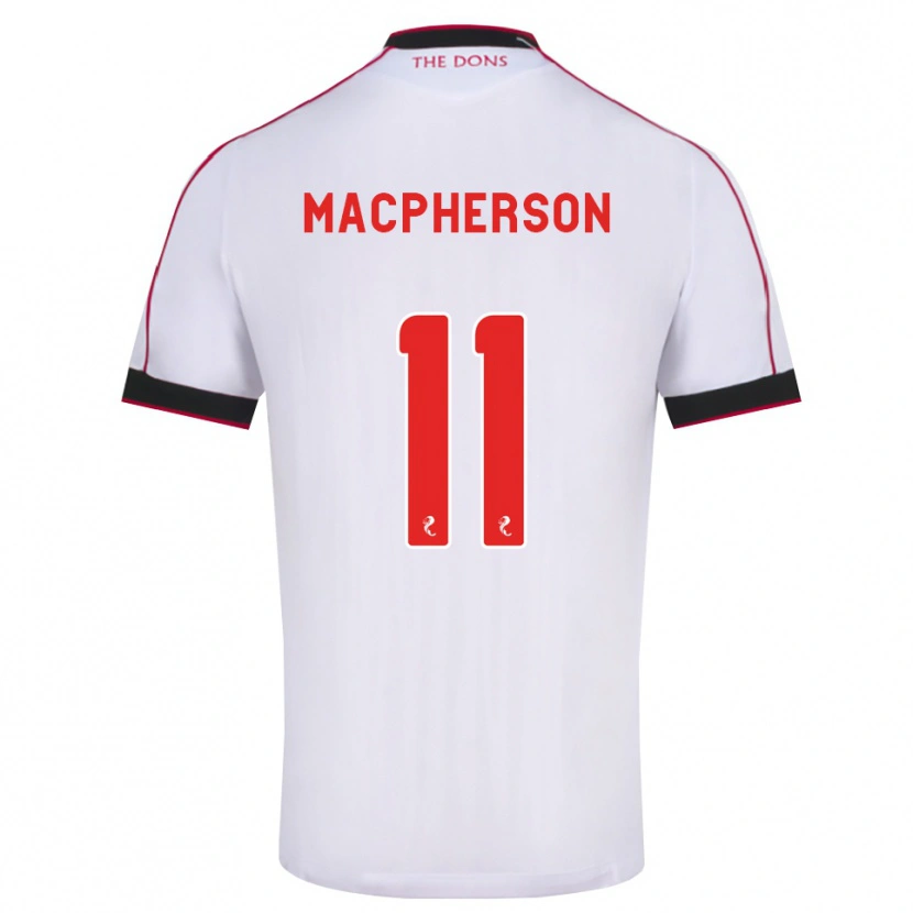 Danxen Mujer Camiseta Keira Macpherson #11 Negro Rojo Blanco 2ª Equipación 2026/27 La Camisa