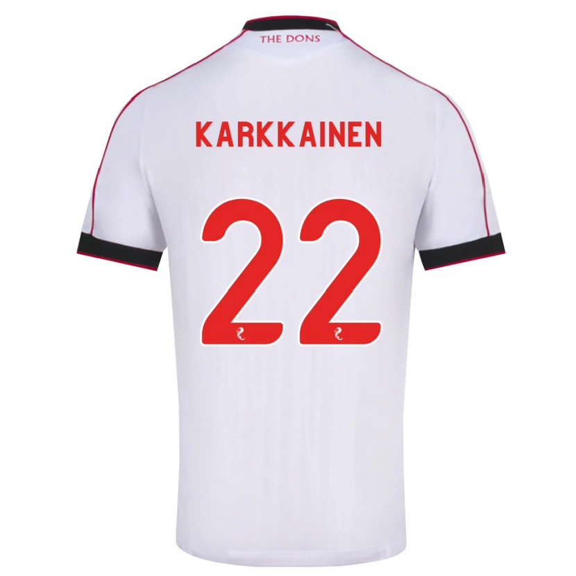 Danxen Mujer Camiseta Elena Kärkkäinen #22 Negro Rojo Blanco 2ª Equipación 2026/27 La Camisa
