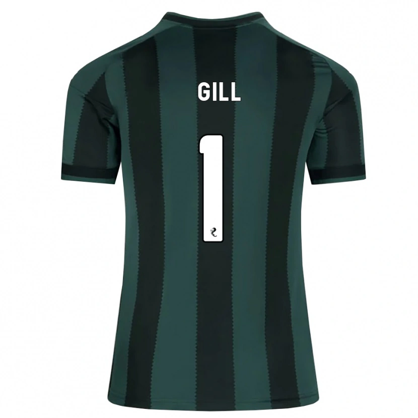 Danxen Mujer Camiseta Marcus Gill #1 Gris Pizarra Oscuro Negro 2ª Equipación 2026/27 La Camisa