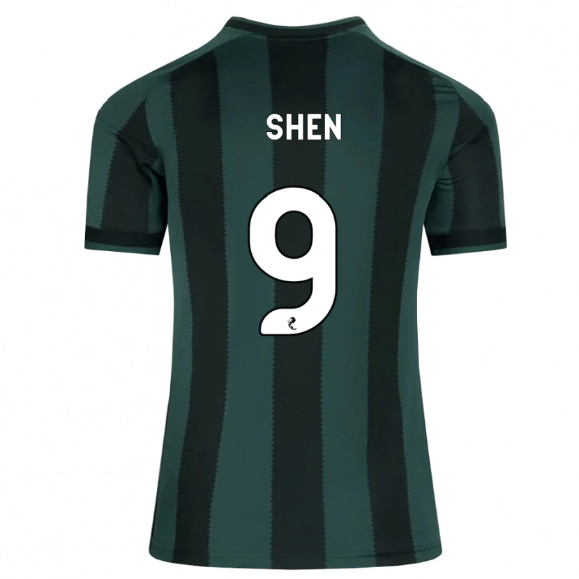 Danxen Mujer Camiseta Shen Mengyu #9 Gris Pizarra Oscuro Negro 2ª Equipación 2026/27 La Camisa