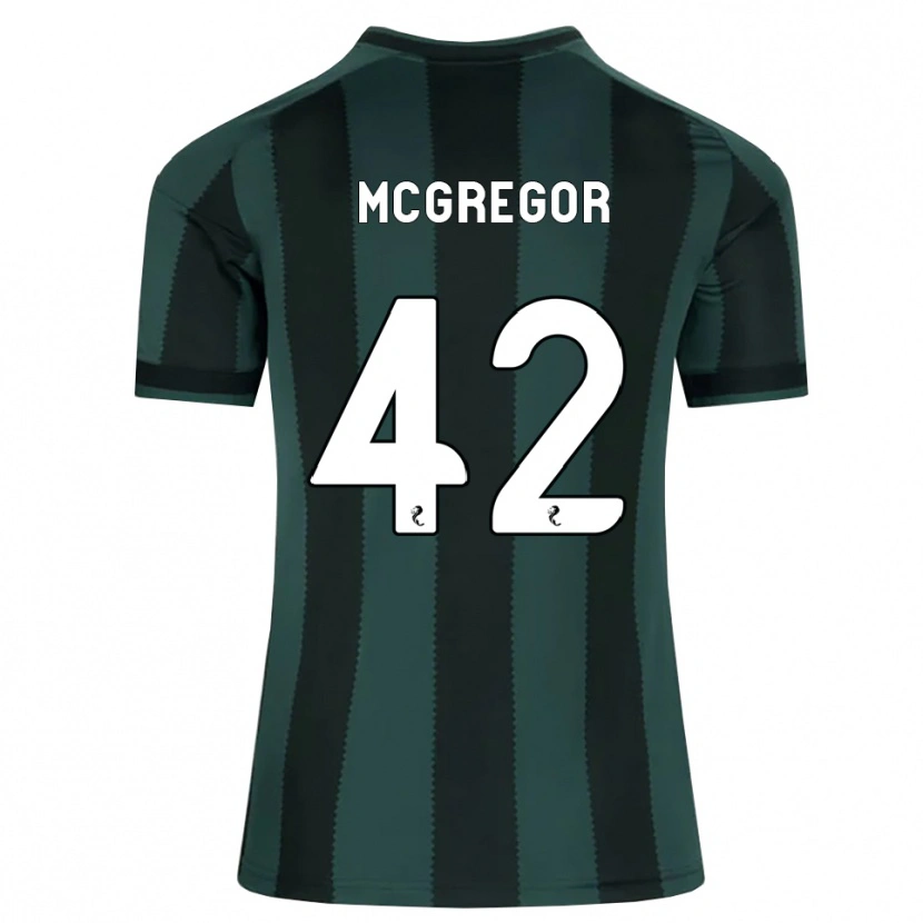 Danxen Mujer Camiseta Callum Mcgregor #42 Gris Pizarra Oscuro Negro 2ª Equipación 2026/27 La Camisa