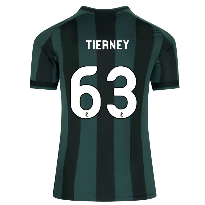 Danxen Mujer Camiseta Kieran Tierney #63 Gris Pizarra Oscuro Negro 2ª Equipación 2026/27 La Camisa
