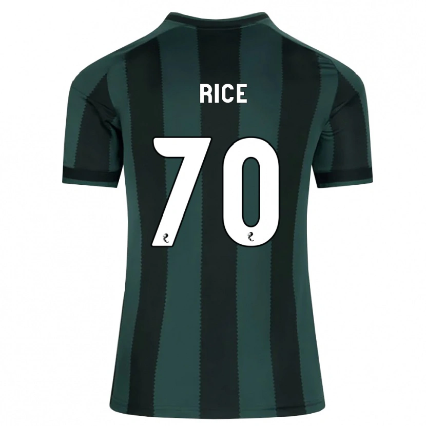 Danxen Mujer Camiseta Aidan Rice #70 Gris Pizarra Oscuro Negro 2ª Equipación 2026/27 La Camisa