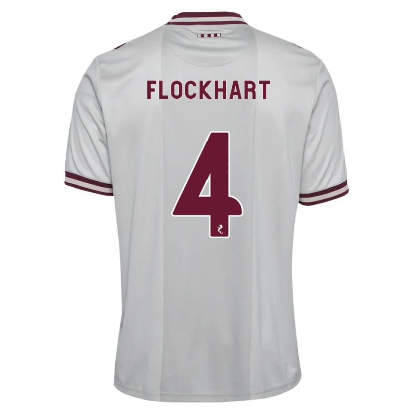 Danxen Mujer Camiseta Robbie Flockhart #4 Blanco Borgoña 2ª Equipación 2026/27 La Camisa